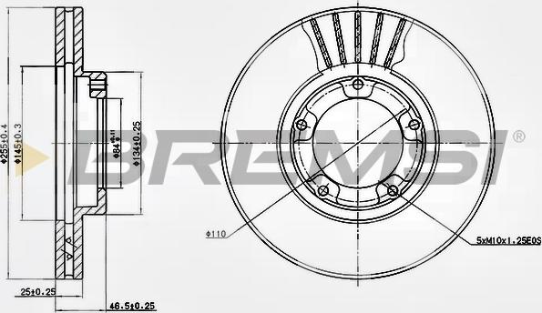 Bremsi CD6703V - Гальмівний диск avtolavka.club