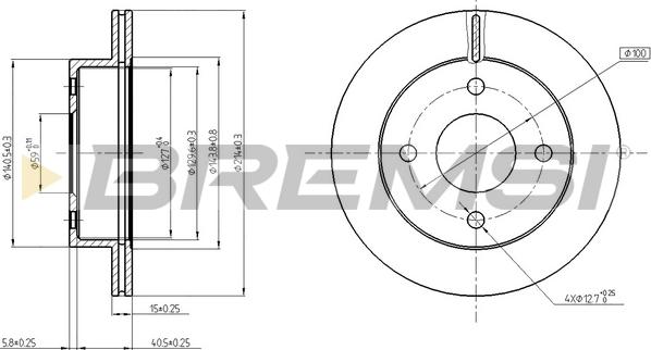 Bremsi CD6770V - Гальмівний диск avtolavka.club