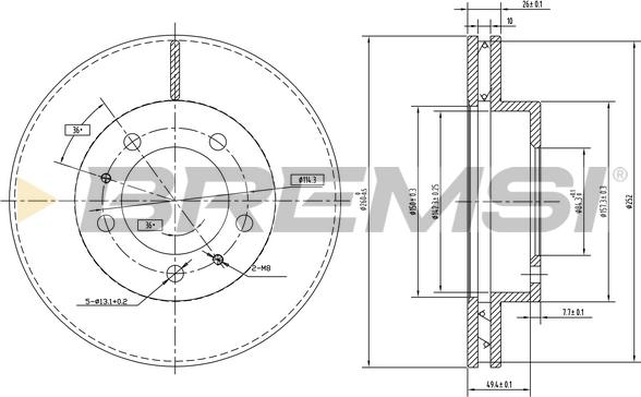 Bremsi CD6772V - Гальмівний диск avtolavka.club