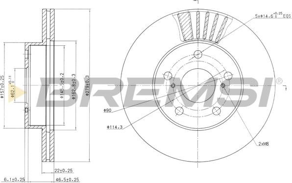 Bremsi CD6777V - Гальмівний диск avtolavka.club