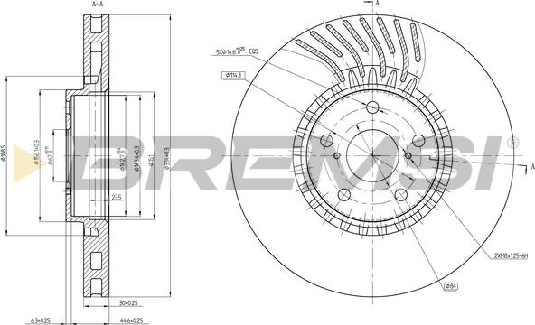 Bremsi CD8498VLS - Гальмівний диск avtolavka.club