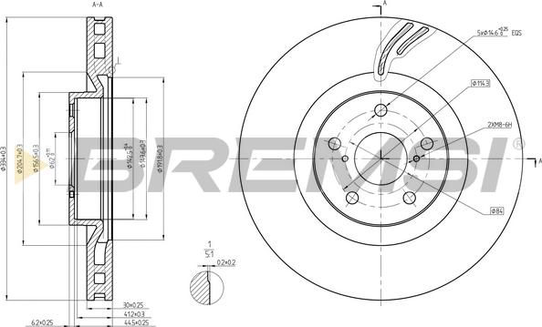 Bremsi CD8497VRD - Гальмівний диск avtolavka.club