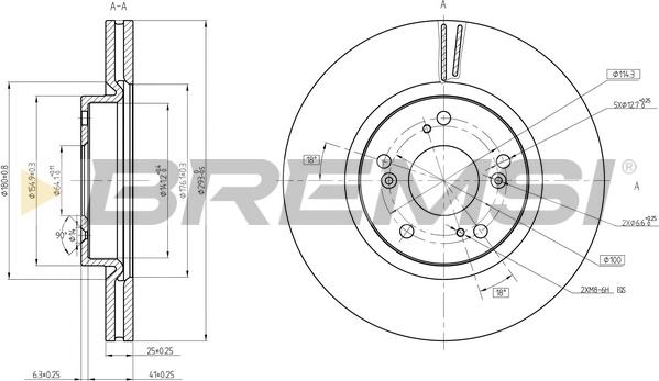 Bremsi CD8473V - Гальмівний диск avtolavka.club