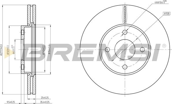 Bremsi CD8548V - Гальмівний диск avtolavka.club