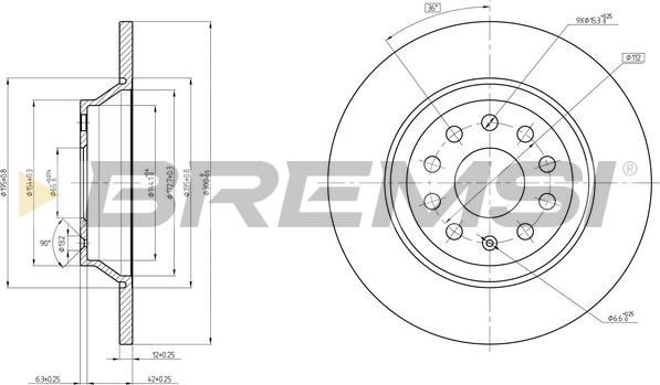 Bremsi CD8506S - Гальмівний диск avtolavka.club