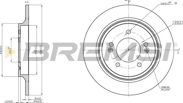 Bremsi CD8604S - Гальмівний диск avtolavka.club