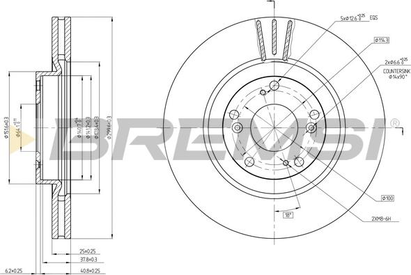 Bremsi CD8092V - Гальмівний диск avtolavka.club