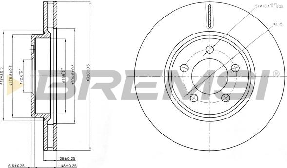 Bremsi CD8065V - Гальмівний диск avtolavka.club