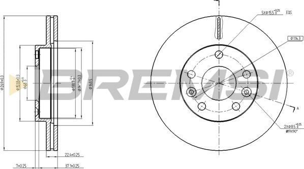 Bremsi CD8078V - Гальмівний диск avtolavka.club