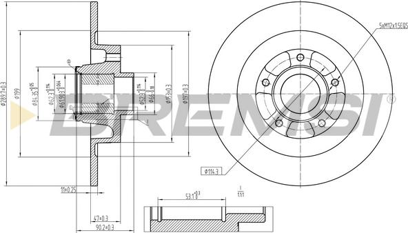 Bremsi CD8185S - Гальмівний диск avtolavka.club