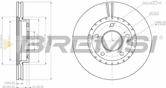 Bremsi CD8187V - Гальмівний диск avtolavka.club