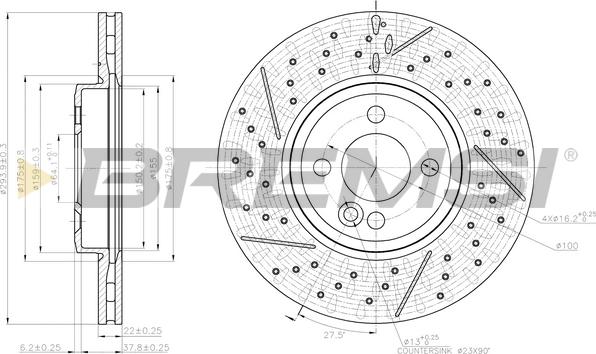 Bremsi CD8126V - Гальмівний диск avtolavka.club