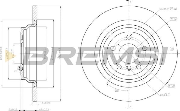 Bremsi CD8204S - Гальмівний диск avtolavka.club