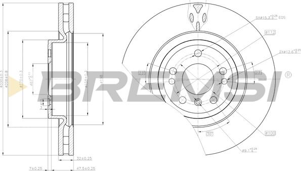 Bremsi CD8203V - Гальмівний диск avtolavka.club