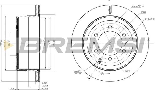 Bremsi CD8212V - Гальмівний диск avtolavka.club