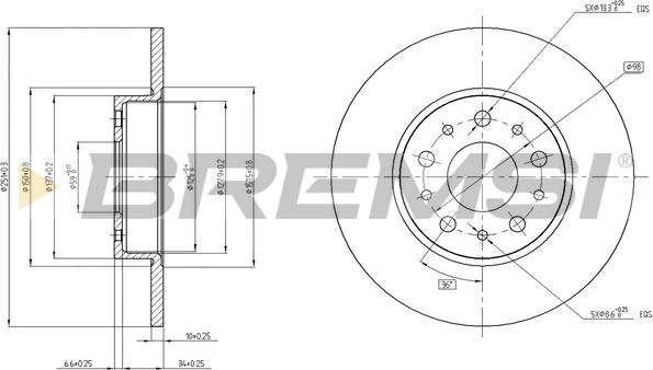 Bremsi CD8286S - Гальмівний диск avtolavka.club