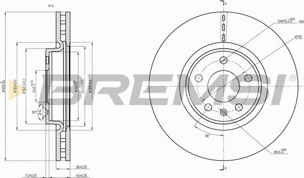 Bremsi CD8761V - Гальмівний диск avtolavka.club