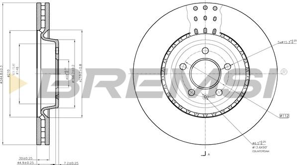 Bremsi CD7997V - Гальмівний диск avtolavka.club