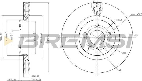 Bremsi CD7948V - Гальмівний диск avtolavka.club