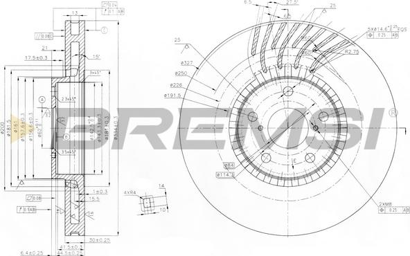 Bremsi CD7957VLS - Гальмівний диск avtolavka.club