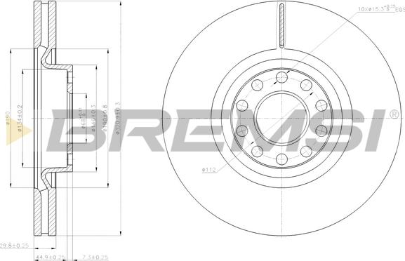 Bremsi CD7983V - Гальмівний диск avtolavka.club