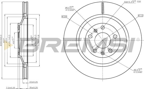 Bremsi CD7935V - Гальмівний диск avtolavka.club