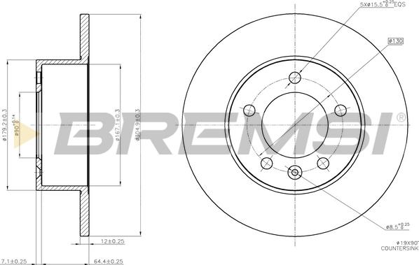 Bremsi CD7975S - Гальмівний диск avtolavka.club