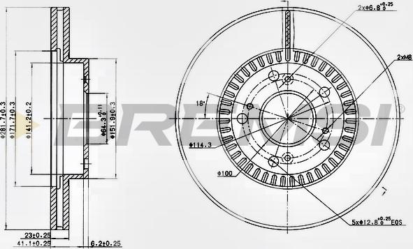 Bremsi CD7496V - Гальмівний диск avtolavka.club