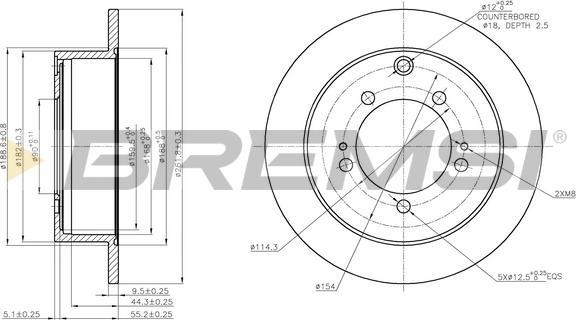 Bremsi CD7410S - Гальмівний диск avtolavka.club