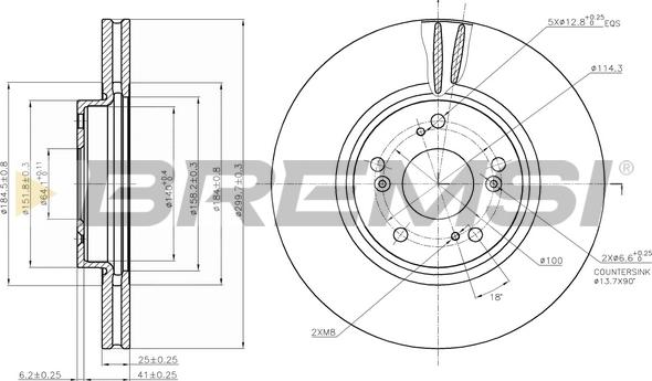 Bremsi CD7424V - Гальмівний диск avtolavka.club