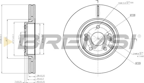 Bremsi CD7511V - Гальмівний диск avtolavka.club