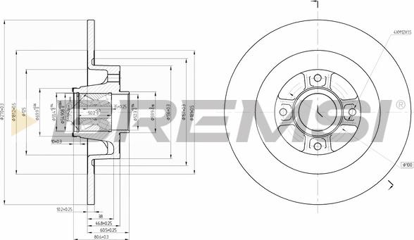 Bremsi CD7570S - Гальмівний диск avtolavka.club