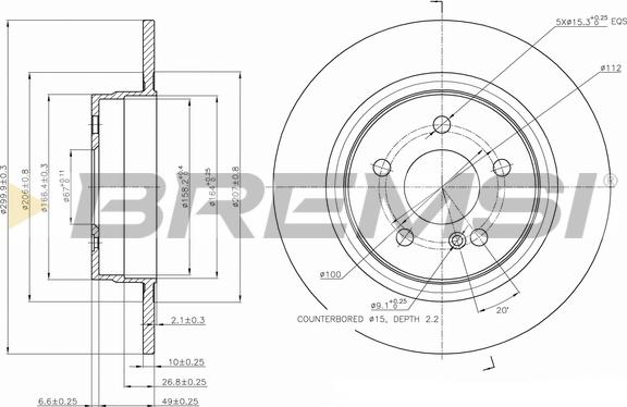 Bremsi CD7691S - Гальмівний диск avtolavka.club