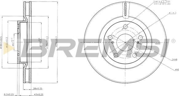 Bremsi CD7646V - Гальмівний диск avtolavka.club