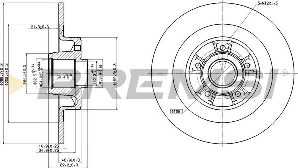 Bremsi CD7655S - Гальмівний диск avtolavka.club