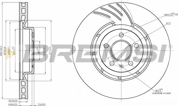 Bremsi CD7665V - Гальмівний диск avtolavka.club