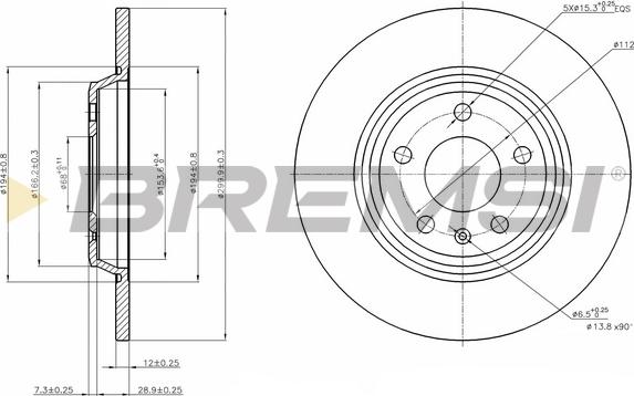 Bremsi CD7666S - Гальмівний диск avtolavka.club