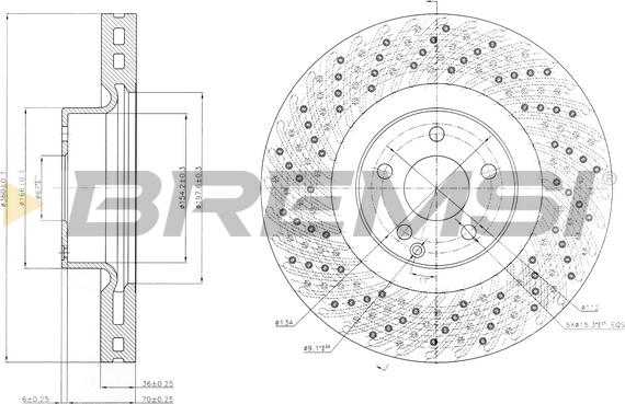 Bremsi CD7662V - Гальмівний диск avtolavka.club