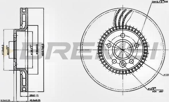 Bremsi CD7607V - Гальмівний диск avtolavka.club