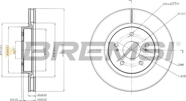 Bremsi CD7635V - Гальмівний диск avtolavka.club