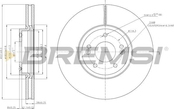 Bremsi CD7631V - Гальмівний диск avtolavka.club