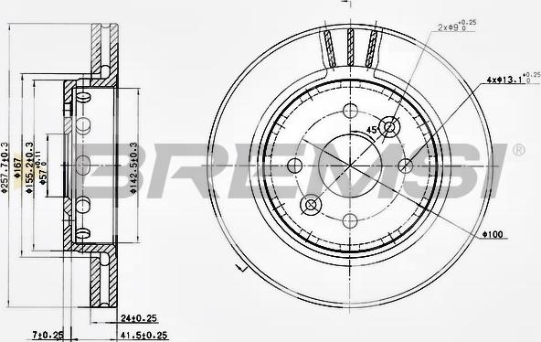 Bremsi CD7628V - Гальмівний диск avtolavka.club