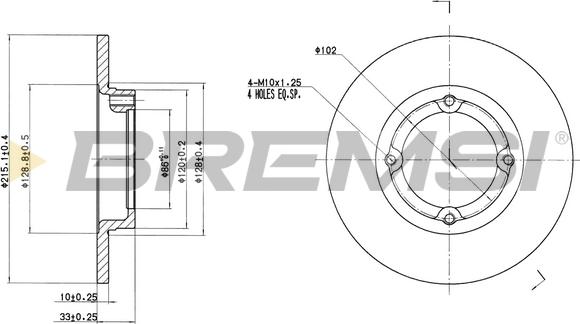 Bremsi CD7098S - Гальмівний диск avtolavka.club