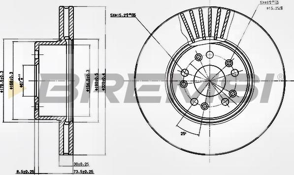 Bremsi CD7061V - Гальмівний диск avtolavka.club