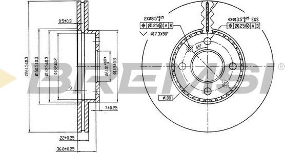 Bremsi CD7006V - Гальмівний диск avtolavka.club