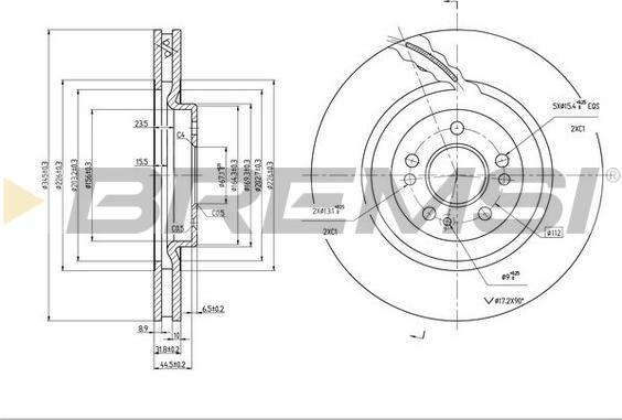 Bremsi CD7085V - Гальмівний диск avtolavka.club