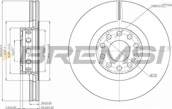 Bremsi CD7150V - Гальмівний диск avtolavka.club