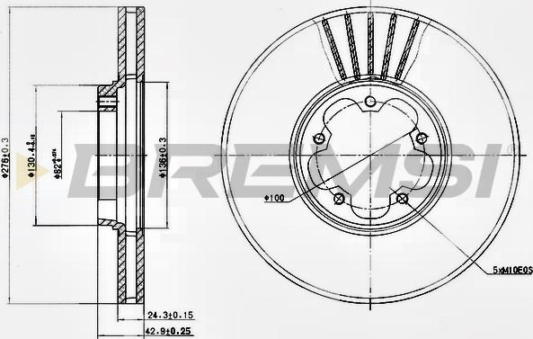 Bremsi CD7113V - Гальмівний диск avtolavka.club