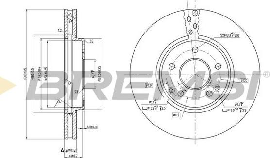 Bremsi CD7136V - Гальмівний диск avtolavka.club