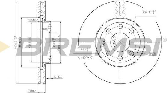 Bremsi CD7131V - Гальмівний диск avtolavka.club